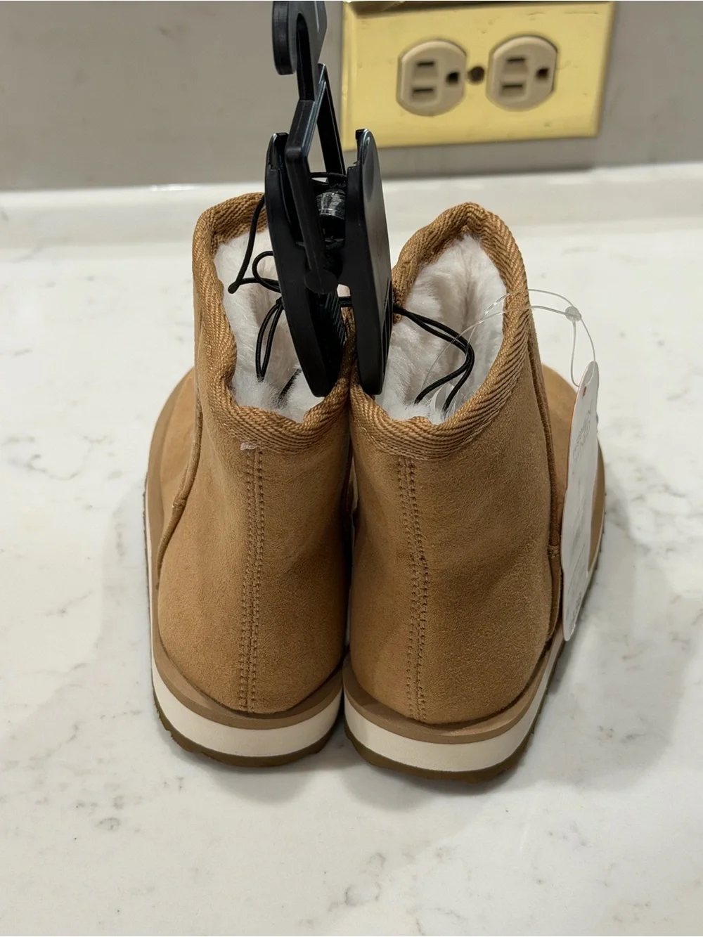 wonder nation Tan Plush-Lined Kids Boots